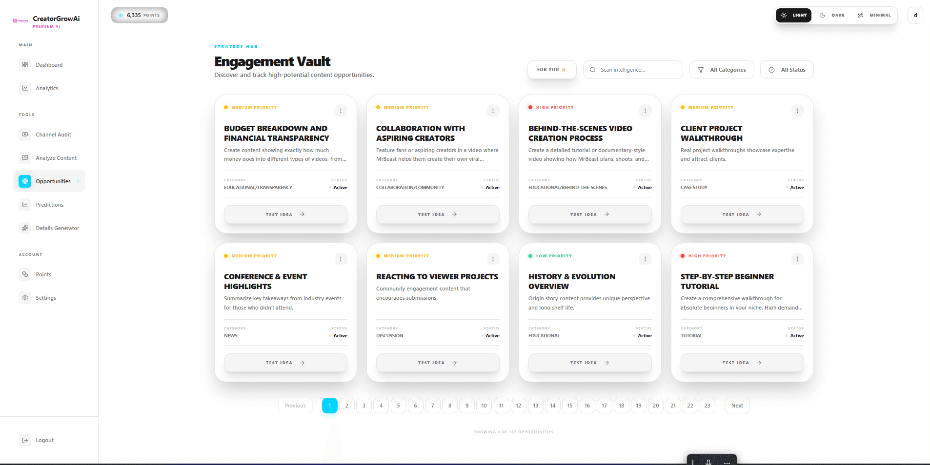 Engagement Vault — Opportunities